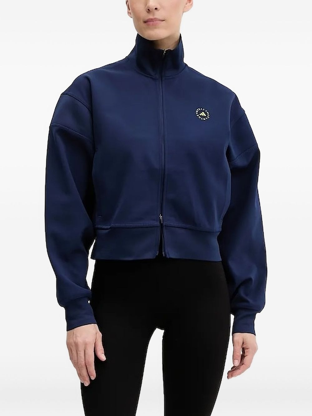high-neck zip-up sweatshirt - 1