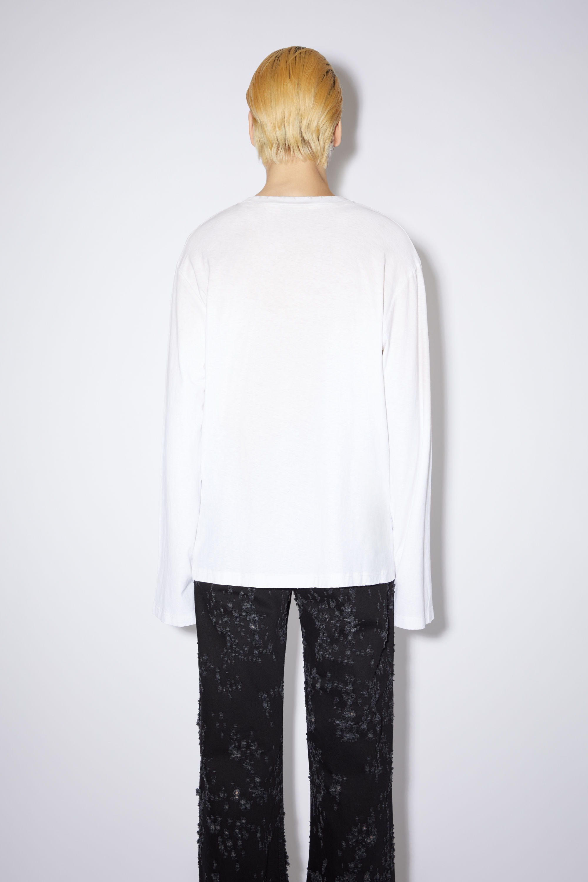 Acne Studios Logo t-shirt - Relaxed fit - Optic White | REVERSIBLE