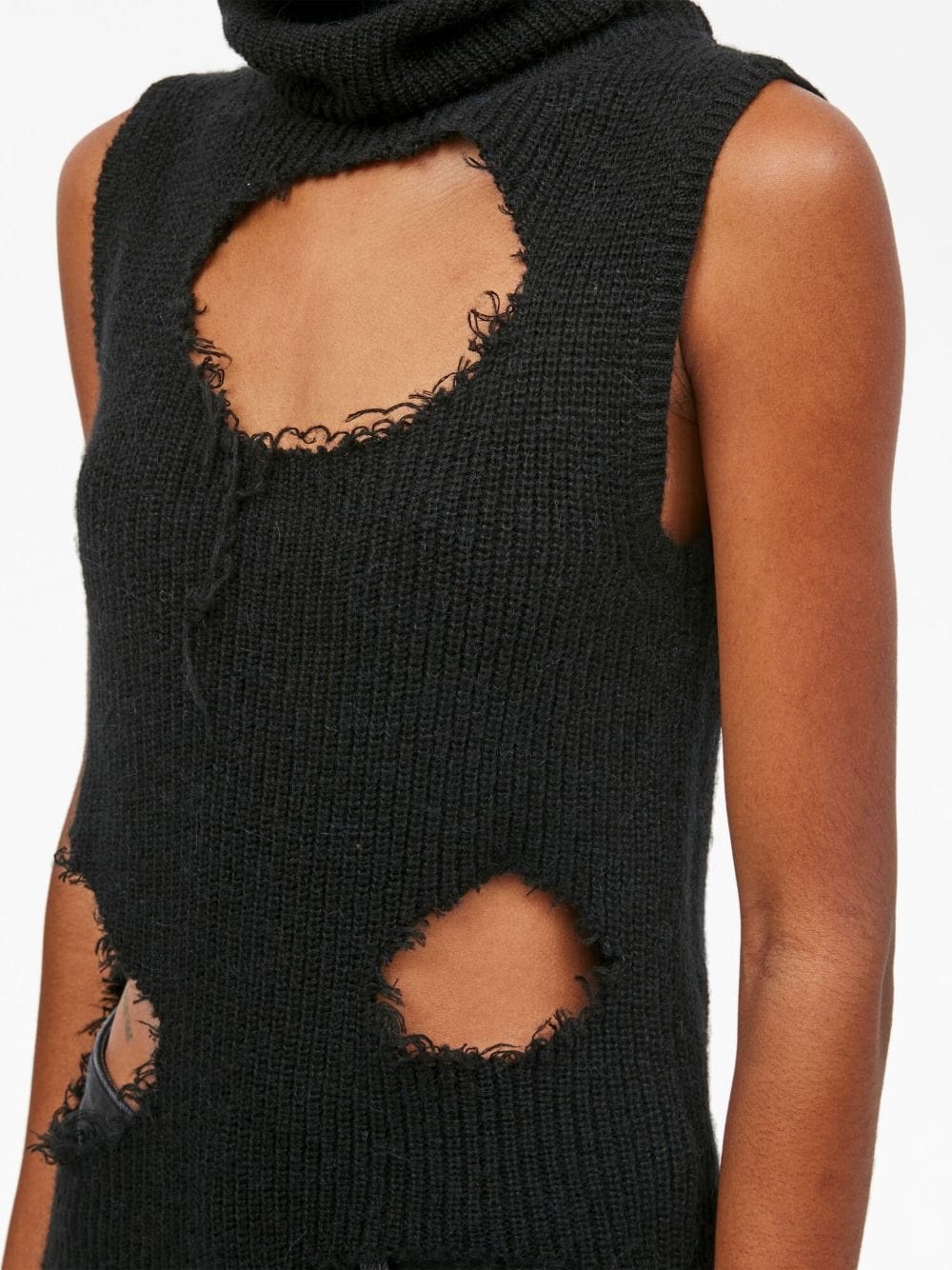 cut-out detailing high-neck top - 6