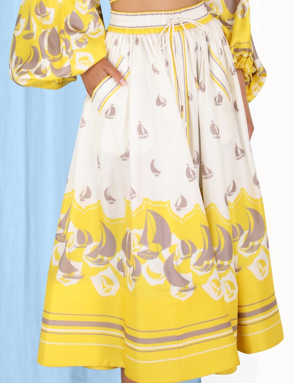 HIGH TIDE GATHERED SKIRT - 5