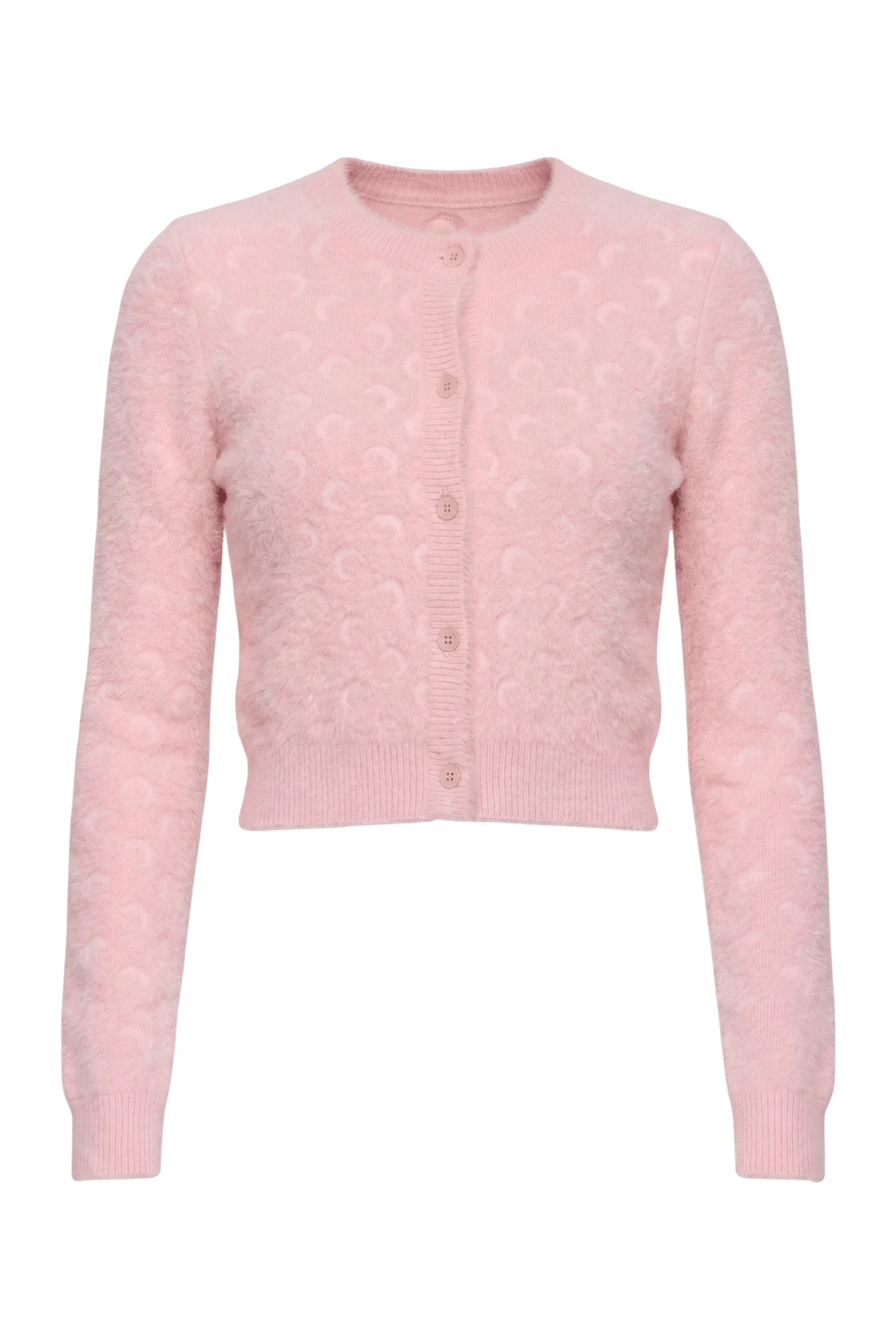 FLUFFY MOON JACQUARD KNIT LONG SLEEVES CARDIGAN - 1