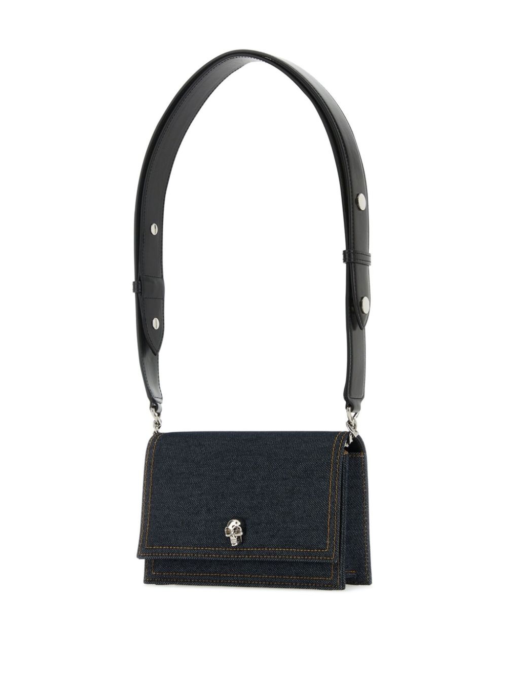small Skull denim satchel bag - 3
