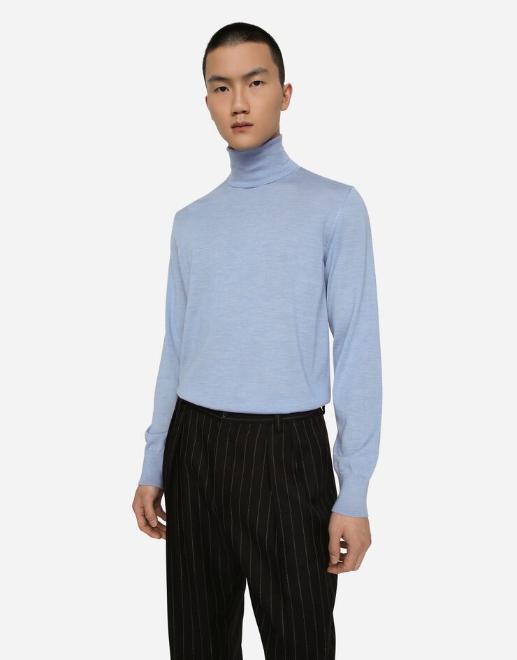 Extra-fine cashmere and silk turtleneck sweater - 4