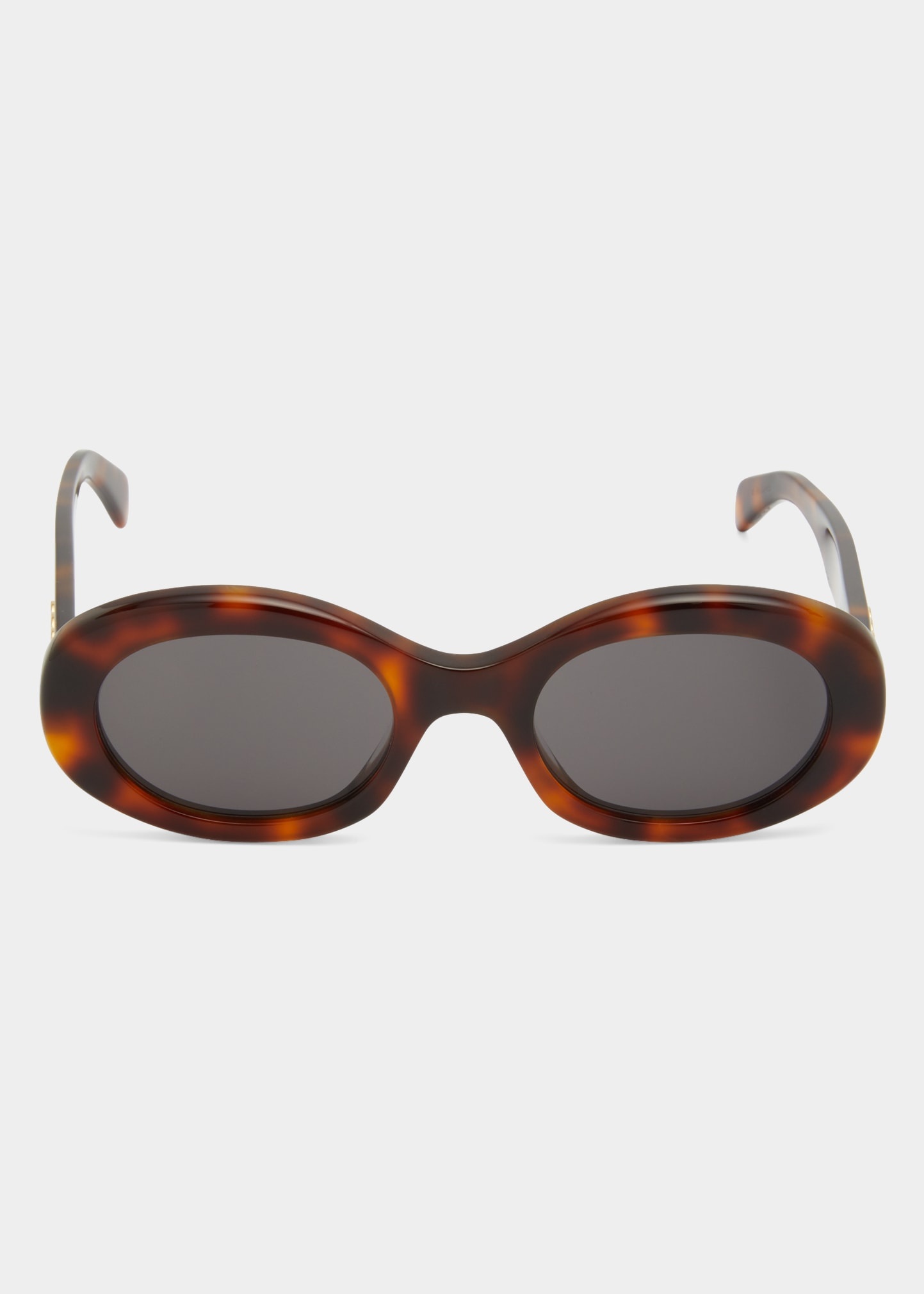 Triomphe Logo Oval Acetate Sunglasses - 2