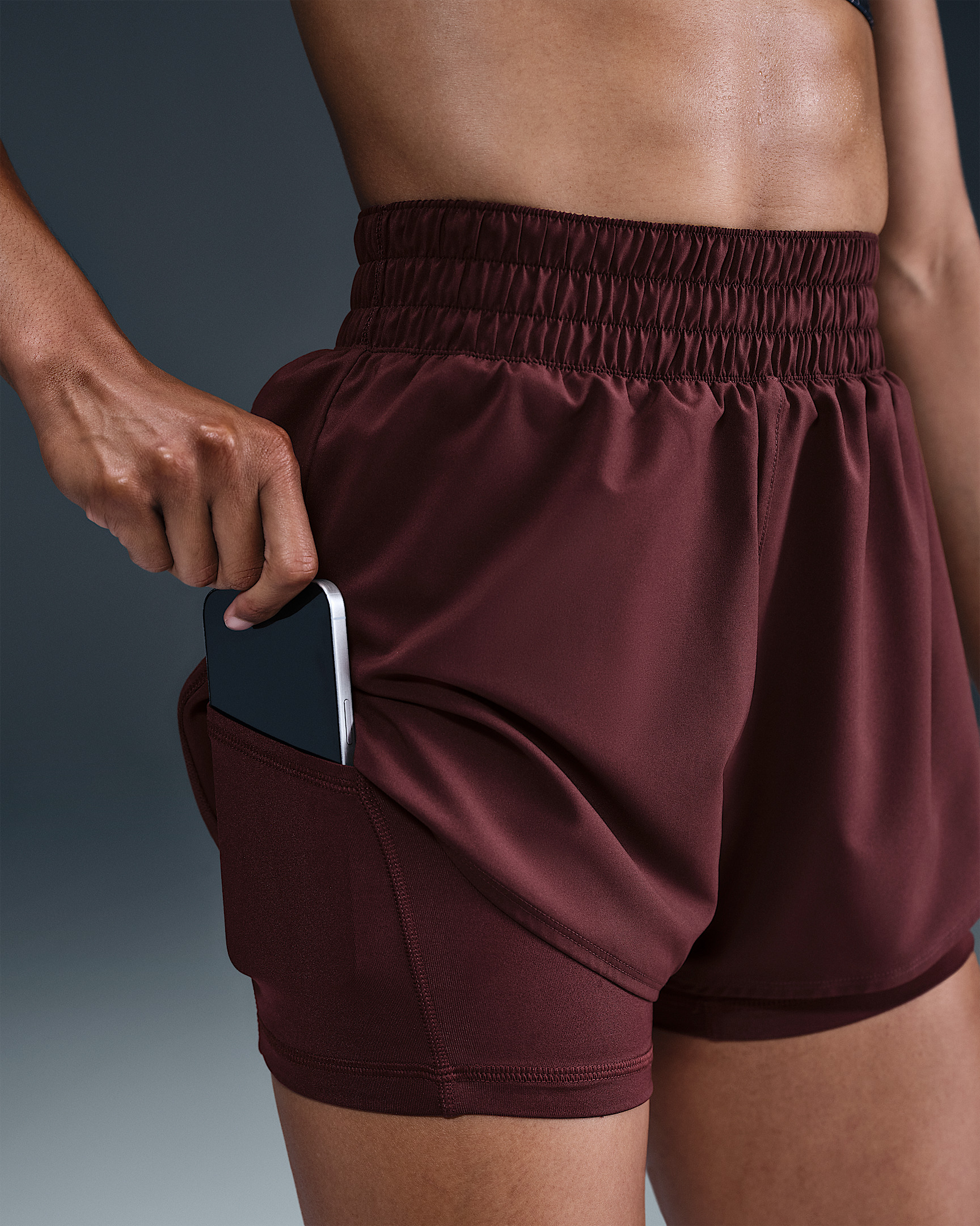 Nike One Women's Dri-FIT High-Waisted 3" 2-in-1 Shorts - 5