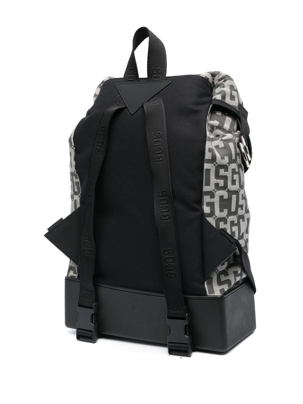 monogram-pattern drawstring backpack - 3