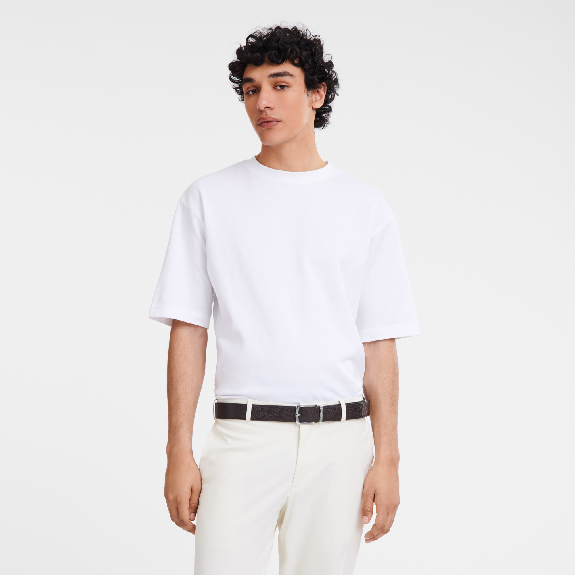 Le Foulonné Men's belt Mocha/Black - Leather - 2