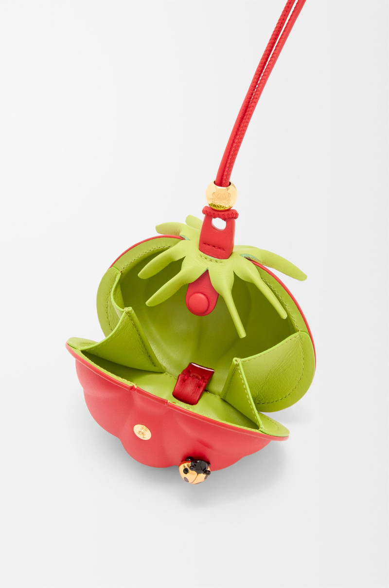 Tomato neck pouch in classic calfskin 3