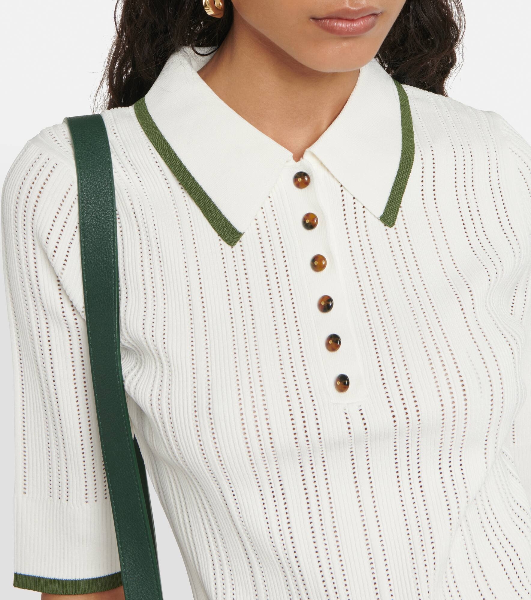 Knit polo top - 4