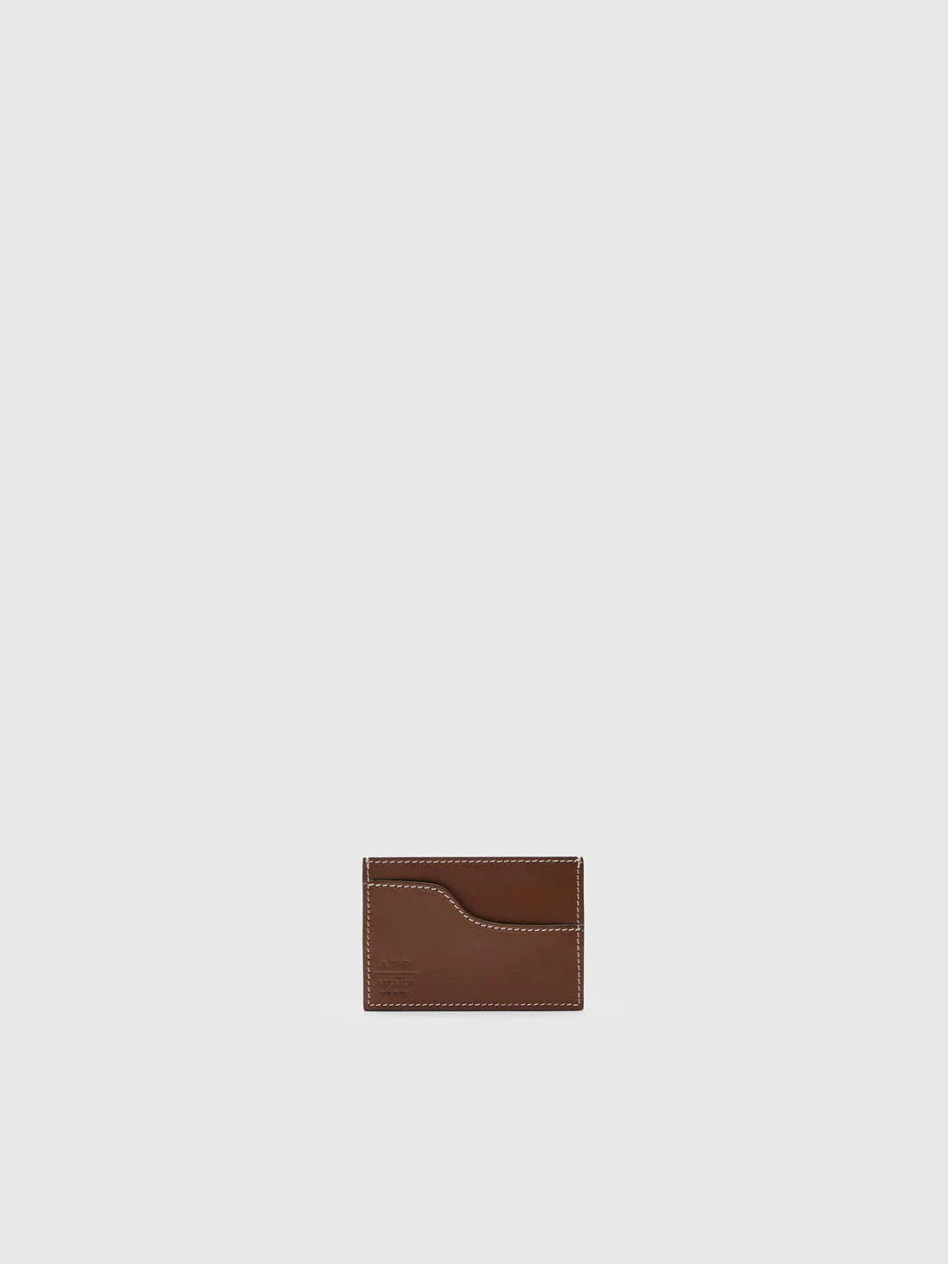 Vinci Cannella/Contrast Stitch Leather Card holder - 1