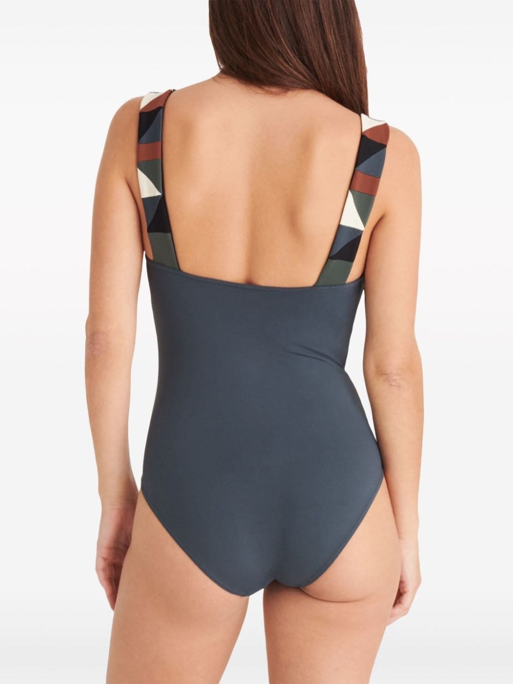 Tempo graphic-strap swimsuit - 4