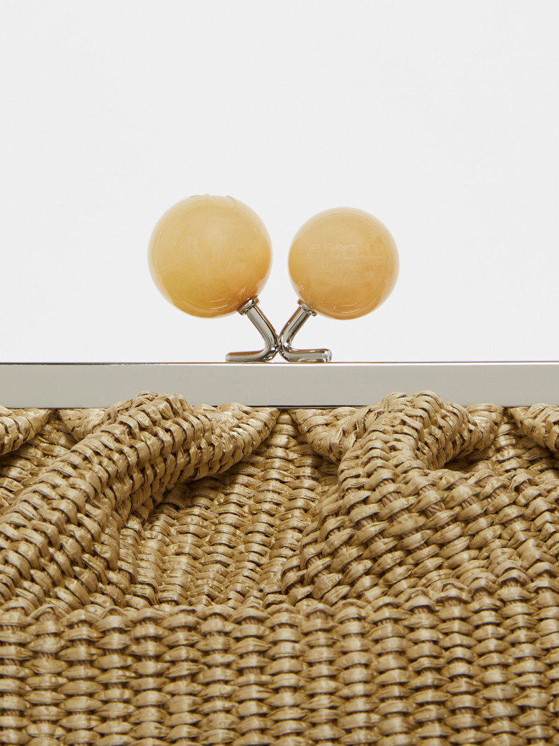 FORTUNA Medium raffia-effect Pasticcino bag 5