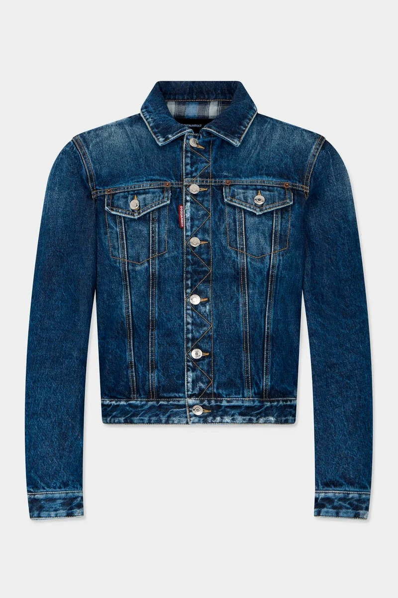 DARK HIGHLIGHT MINI FRONT JEAN JACKET - 1