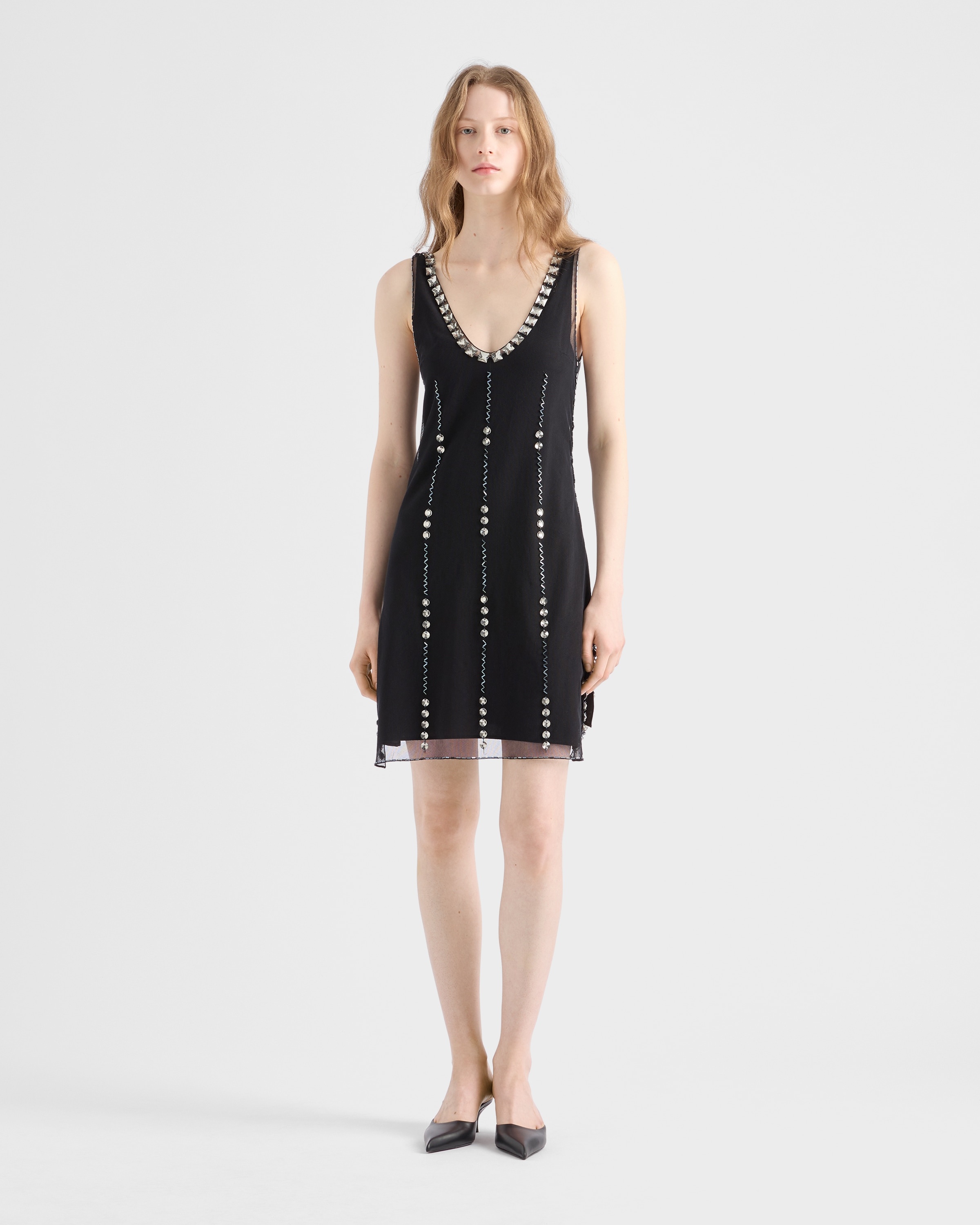 Embroidered tulle mini-dress - 2