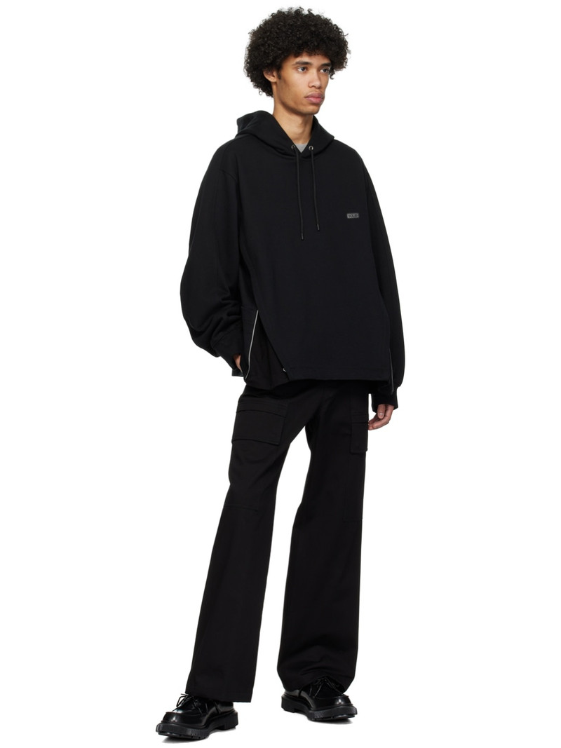 SOLID HOMME Black Expansion Panel Hoodie outlook