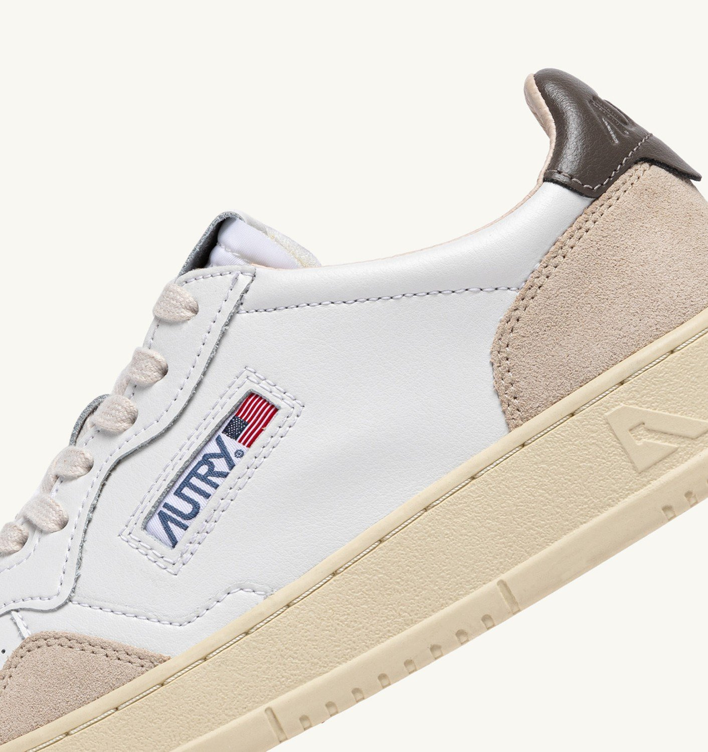 MEDALIST LOW SNEAKERS IN WHITE AND MOREL SUEDE AND LEATHER - 6