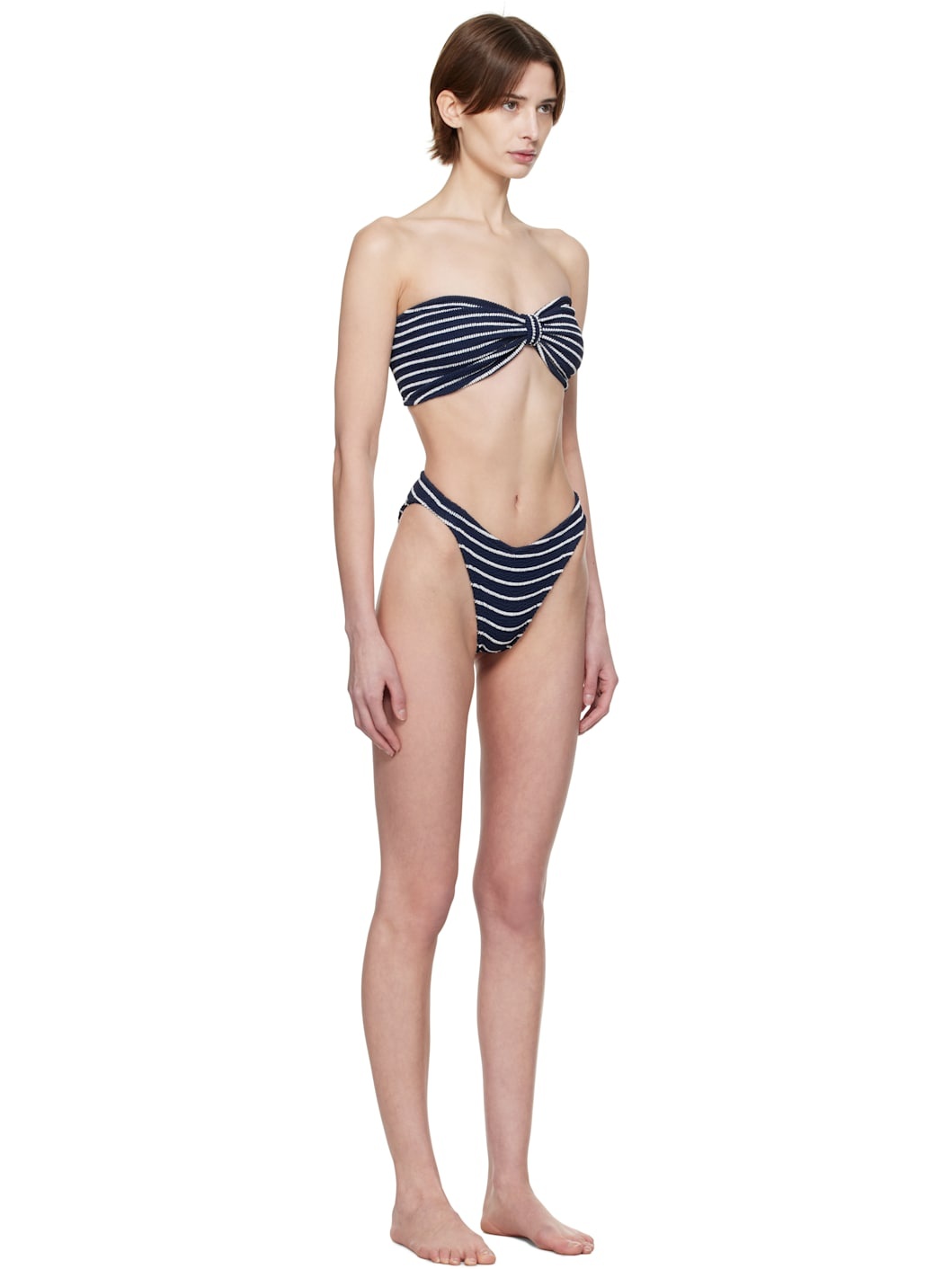 Navy & White Jean Bikini - 2