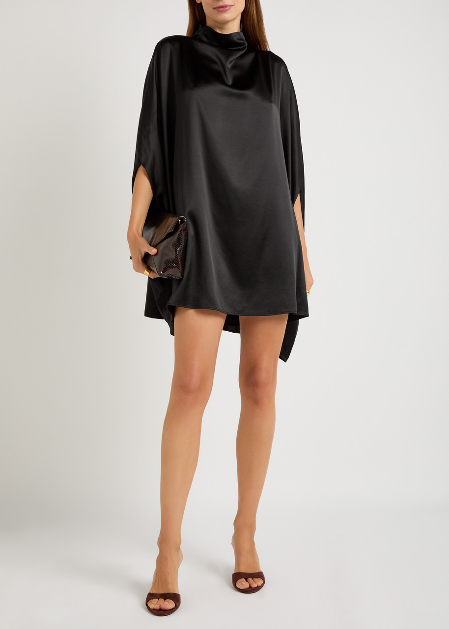 Armarium Miranda Cape-effect Stretch-silk Satin Mini Dress - 4
