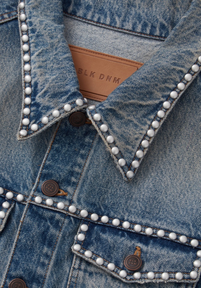 DENIM JACKET 75 VINTAGE BLUE STUDS - 4