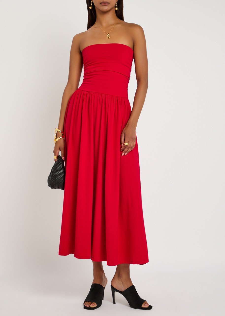 BY Malene Birger Marciella Strapless Stretch-cotton Maxi Dress - 4