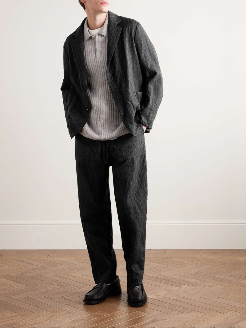 KAPTAIN SUNSHINE Take Easy Pinstriped Wool-Twill Suit Jacket outlook