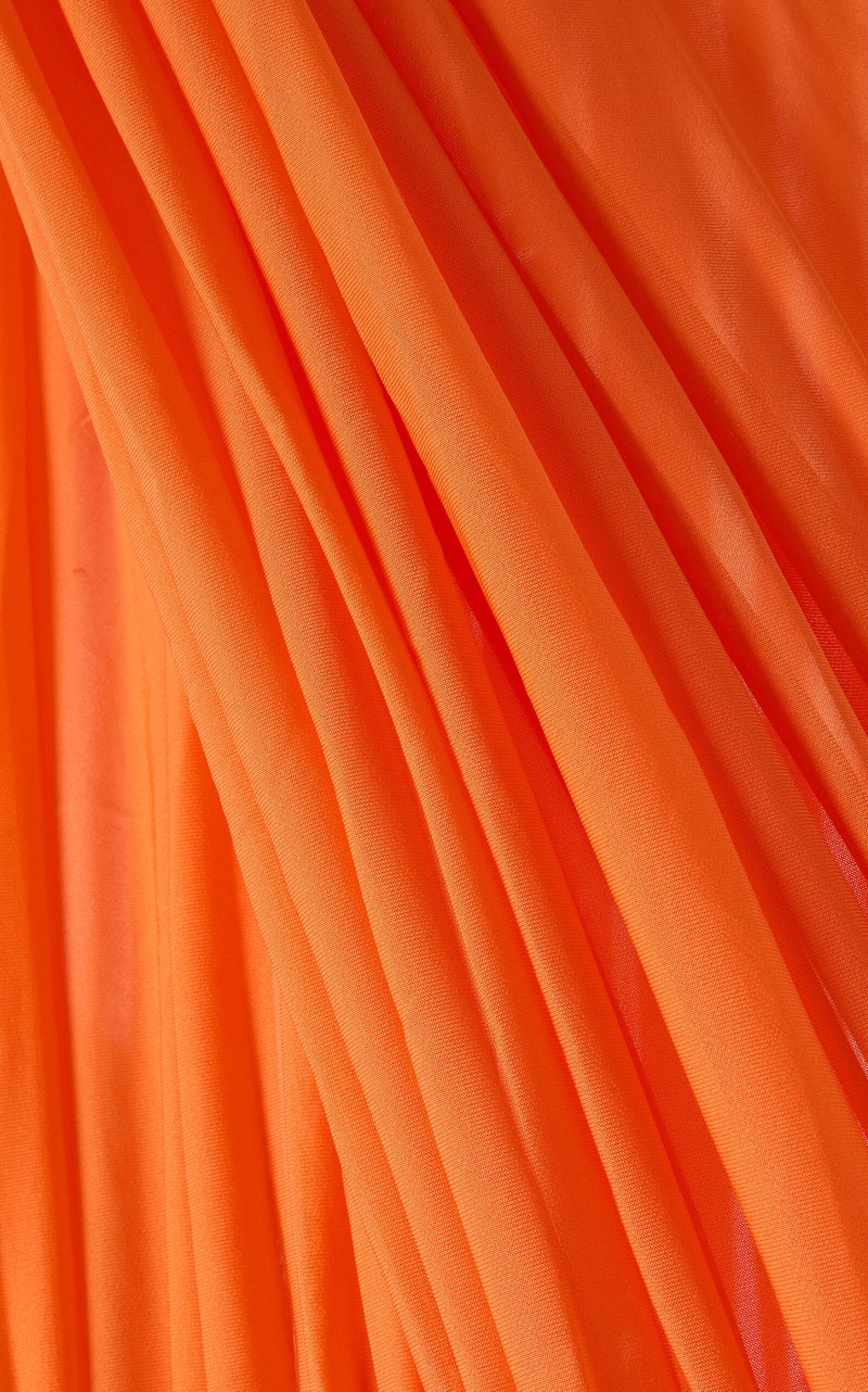 Exclusive Orion Ruched Jersey Gown orange 5