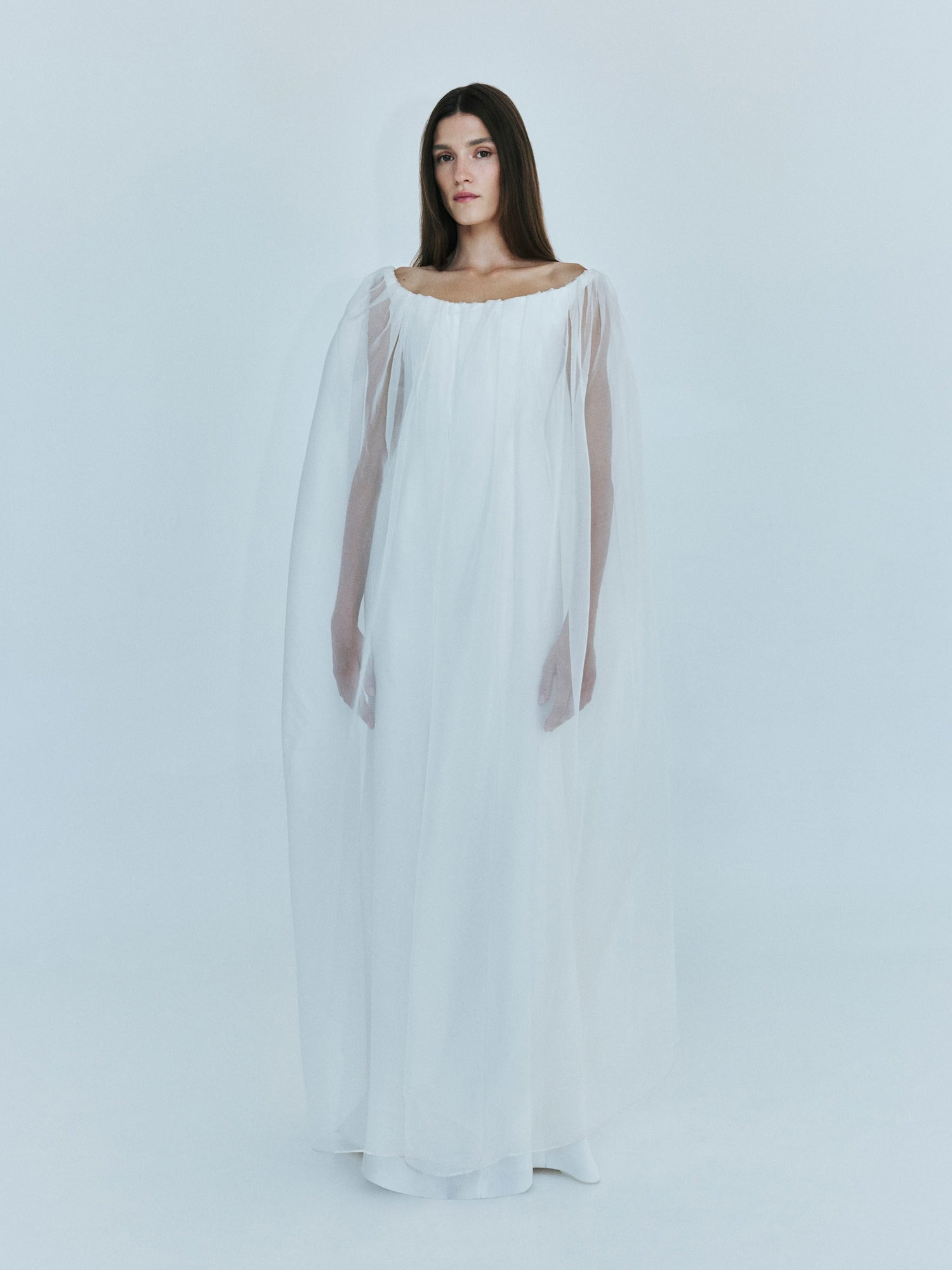 Vapour Overlay Silk Gown - 10