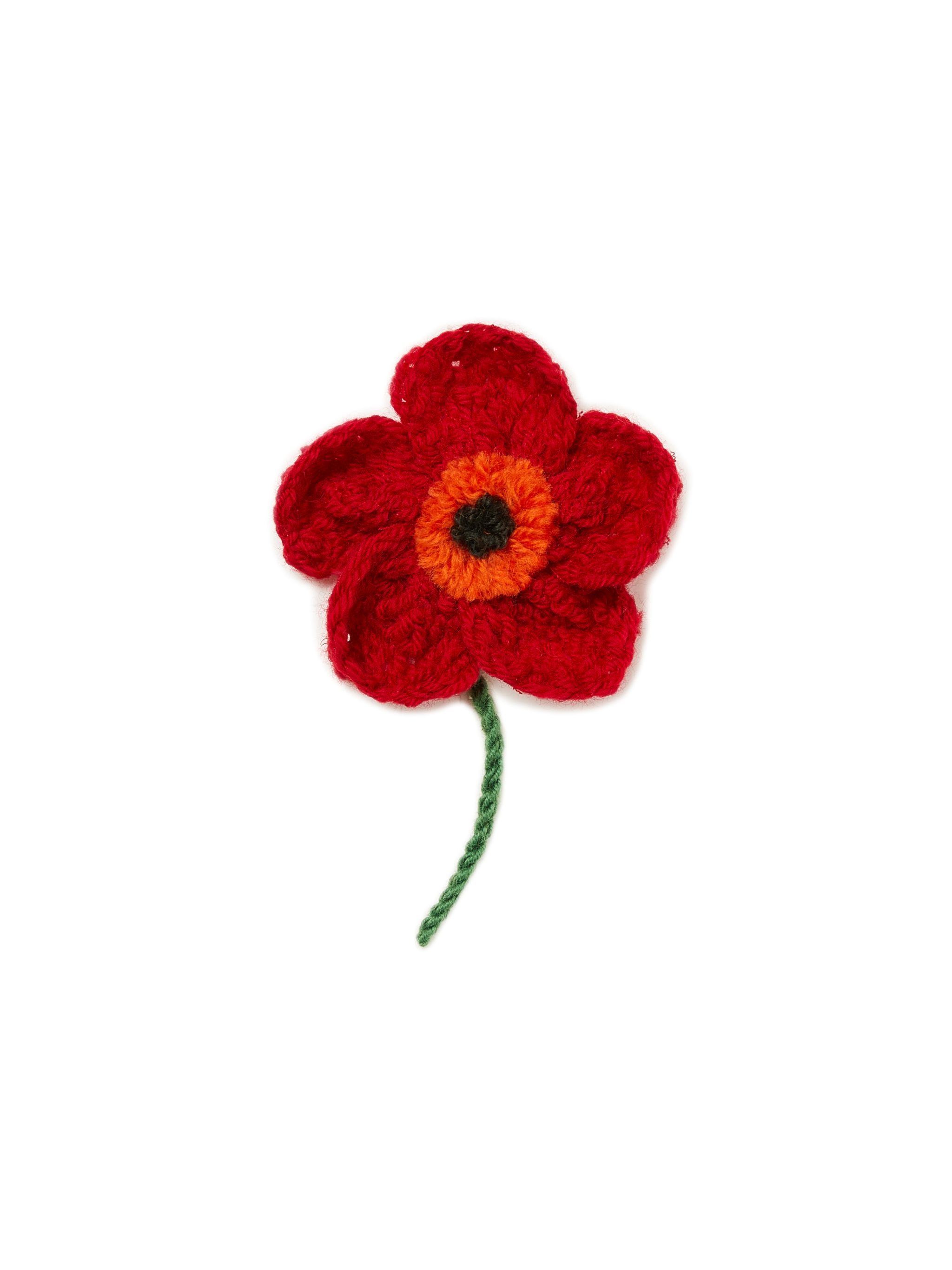 Poppy Embroidered Brooch - 1