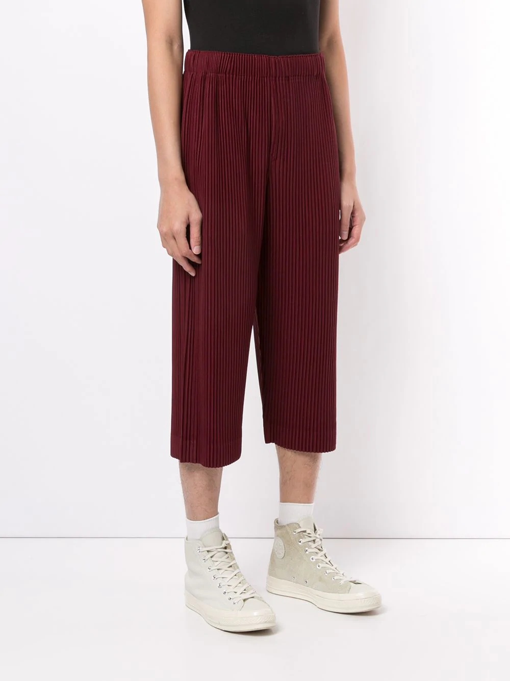 pleated cropped trousers - 3