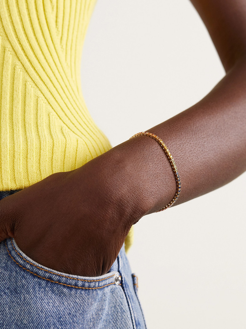 ROXANNE FIRST 14-karat Gold Sapphire Tennis Bracelet outlook