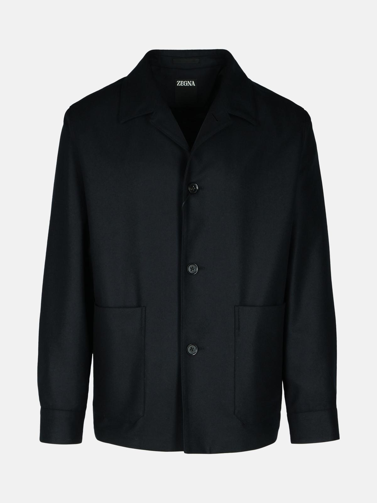 'DROP 7' BLACK WOOL JACKET - 1