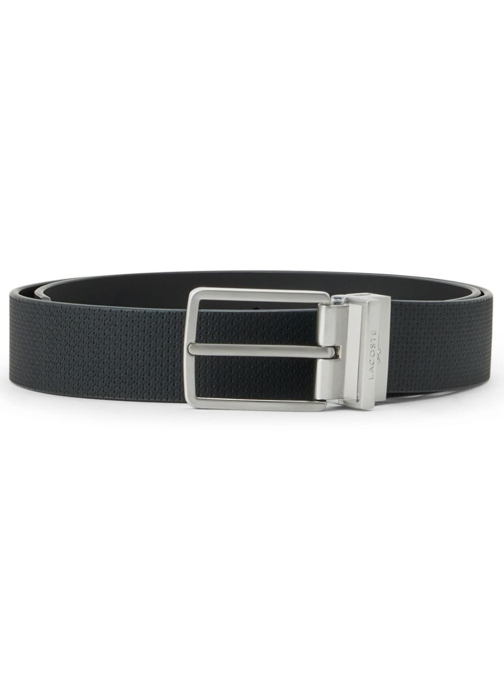 logo-engraved leather belt - 1