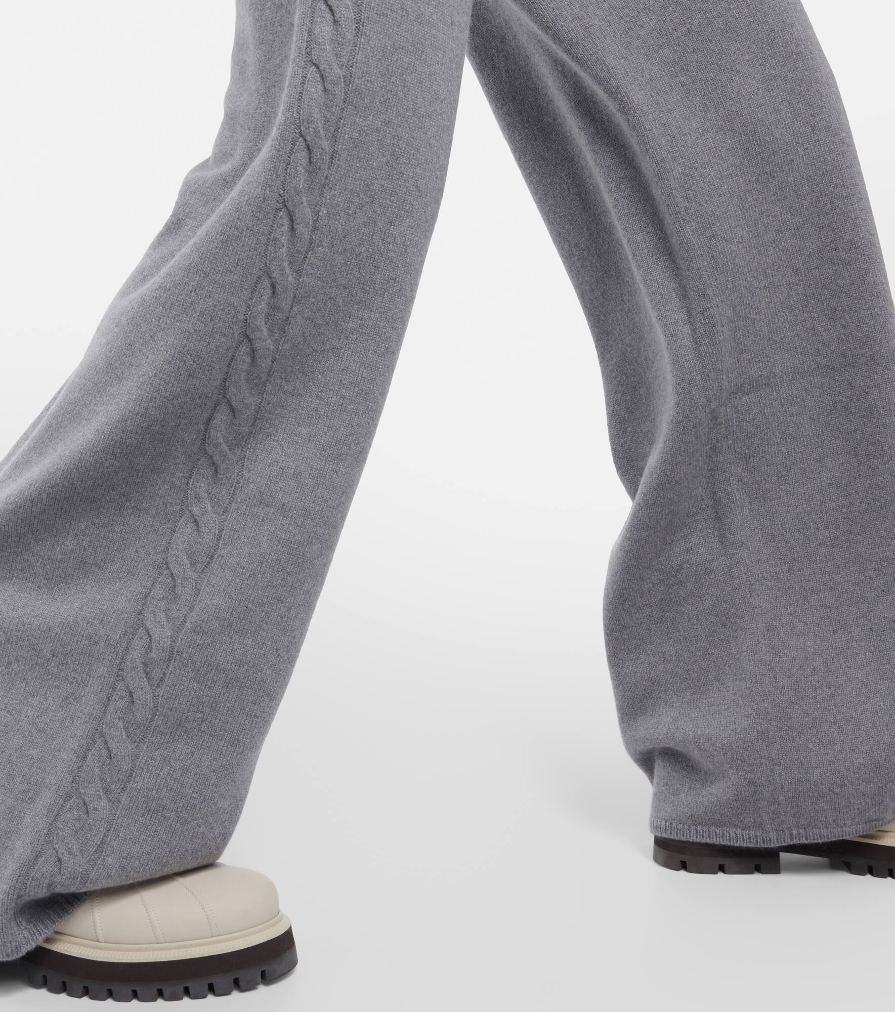 Cashmere wide-leg pants - 5