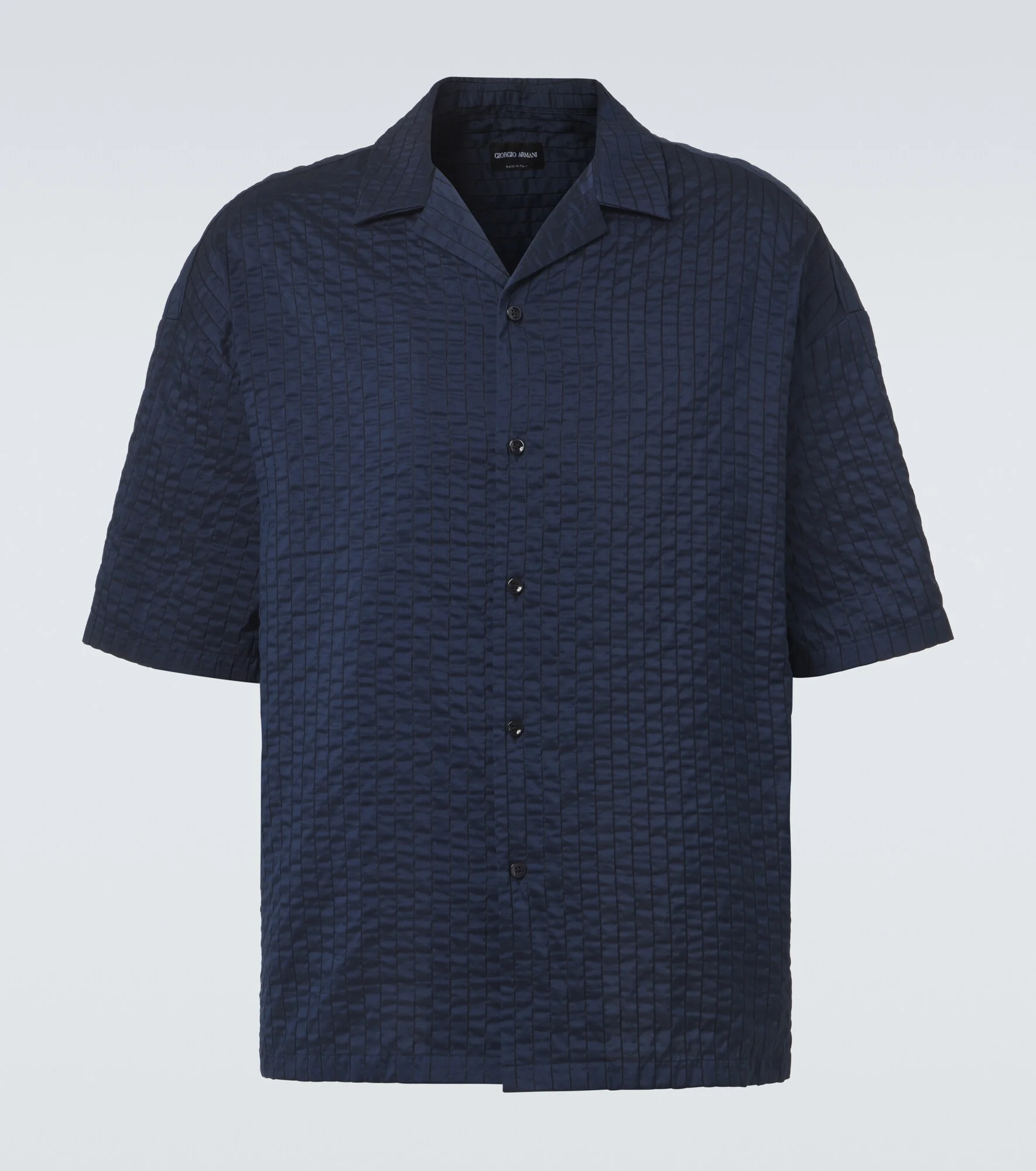 Seersucker bowling shirt - 1