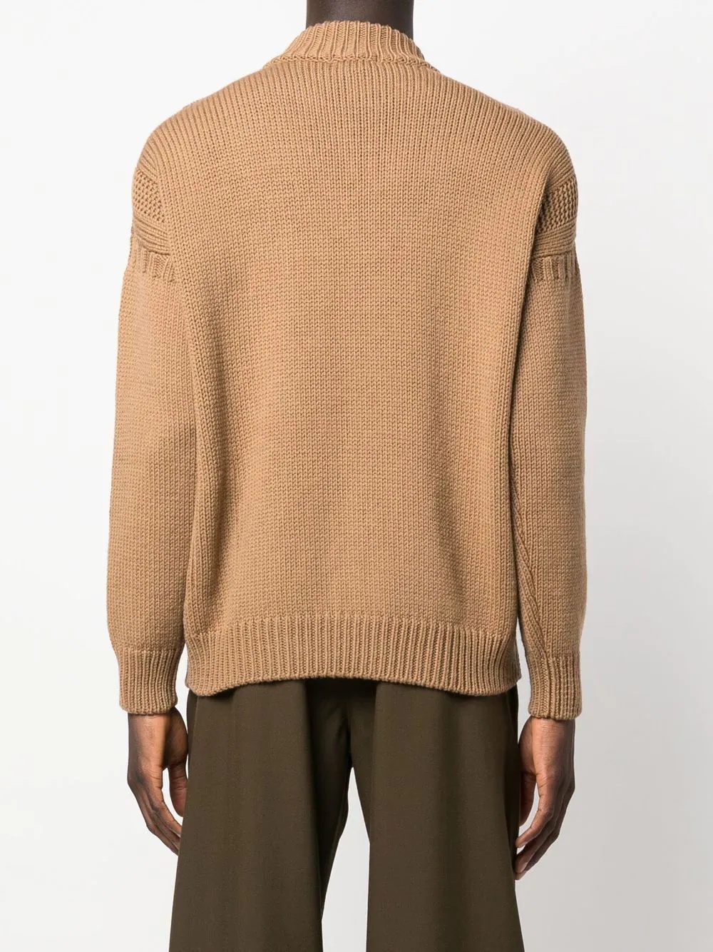 mock-neck knitted jumper - 4