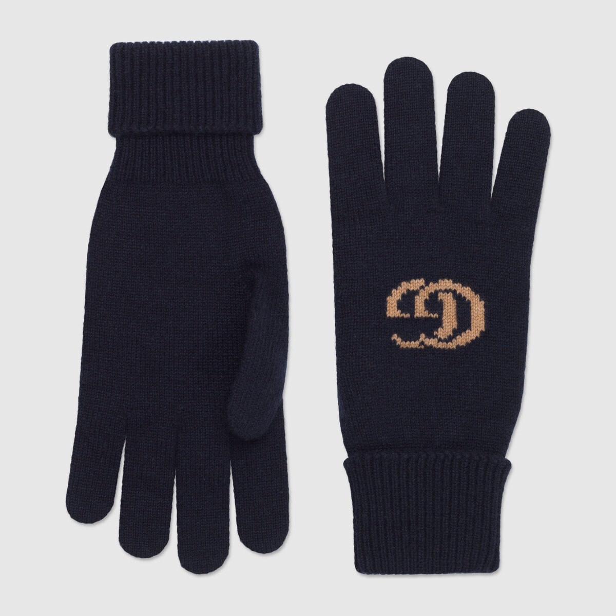 Cashmere gloves with Double G detail - 1