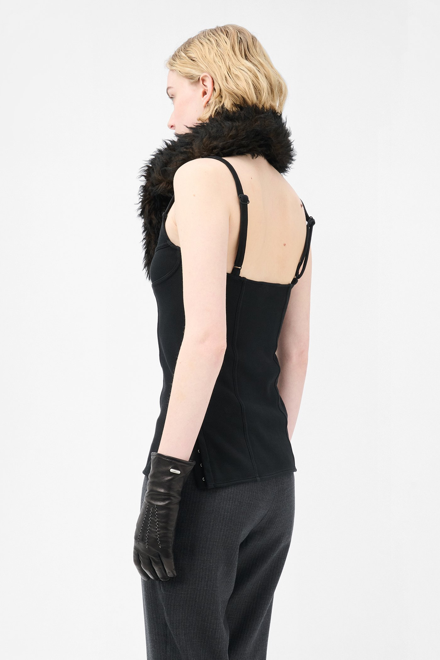 Cami Tank Washed Black Athletic Rib - 4