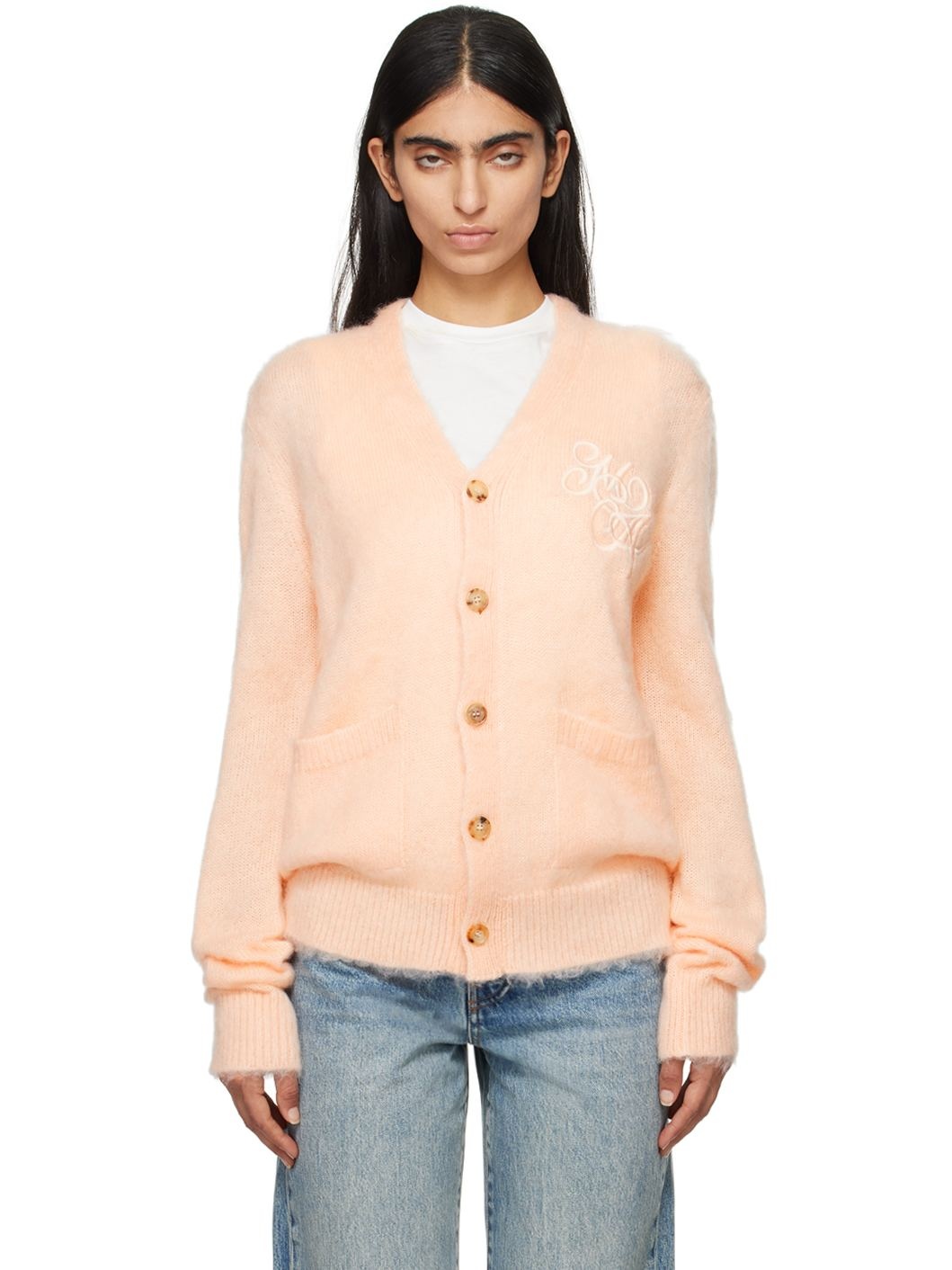 Pink MA Swirl Cardigan - 1