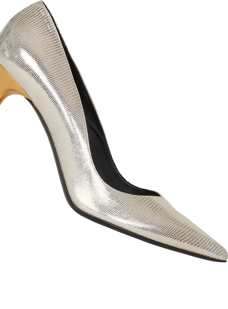 Reptile-effect leather Ruby pumps 5