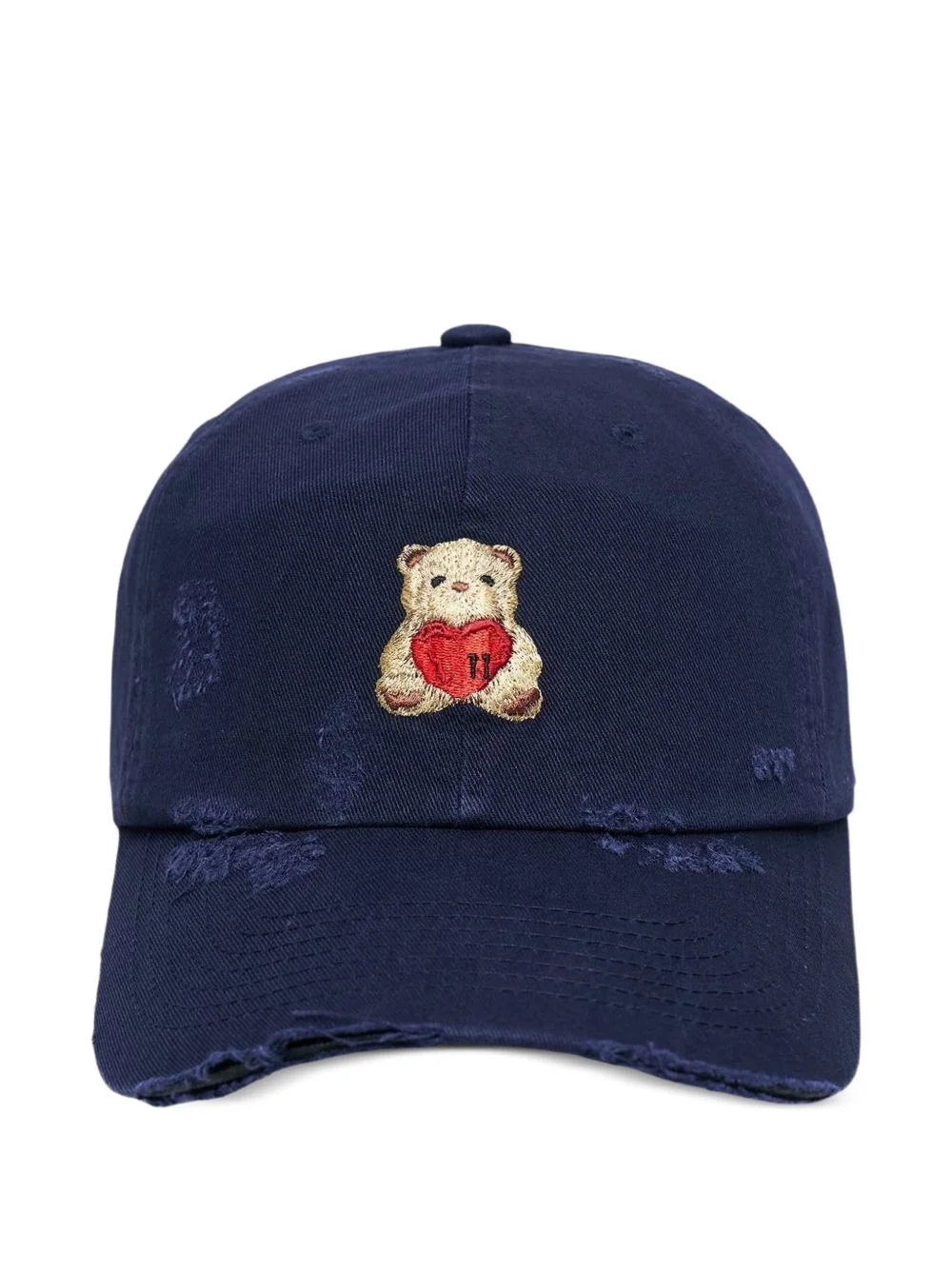 Heart Teddy distressed baseball cap - 1