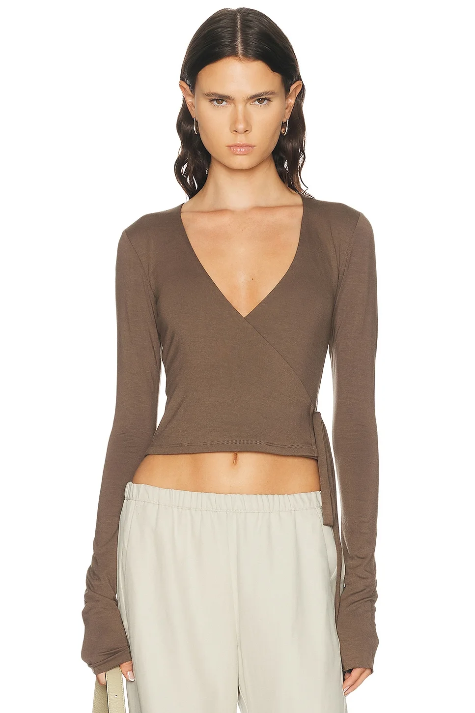 Soft Jersey Wrap Top - 1