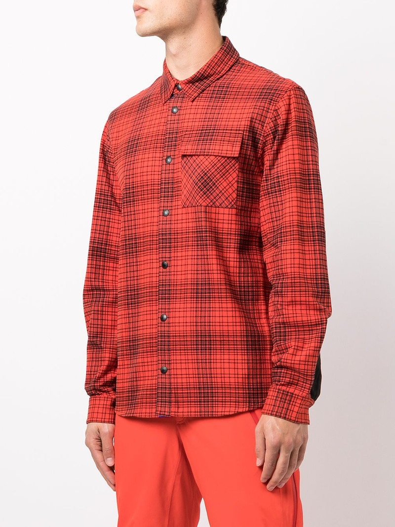 check-print long-sleeved shirt 3