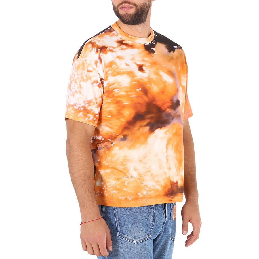424 Men's Explosion Print Short Sleeve Cotton T-shirt - 2