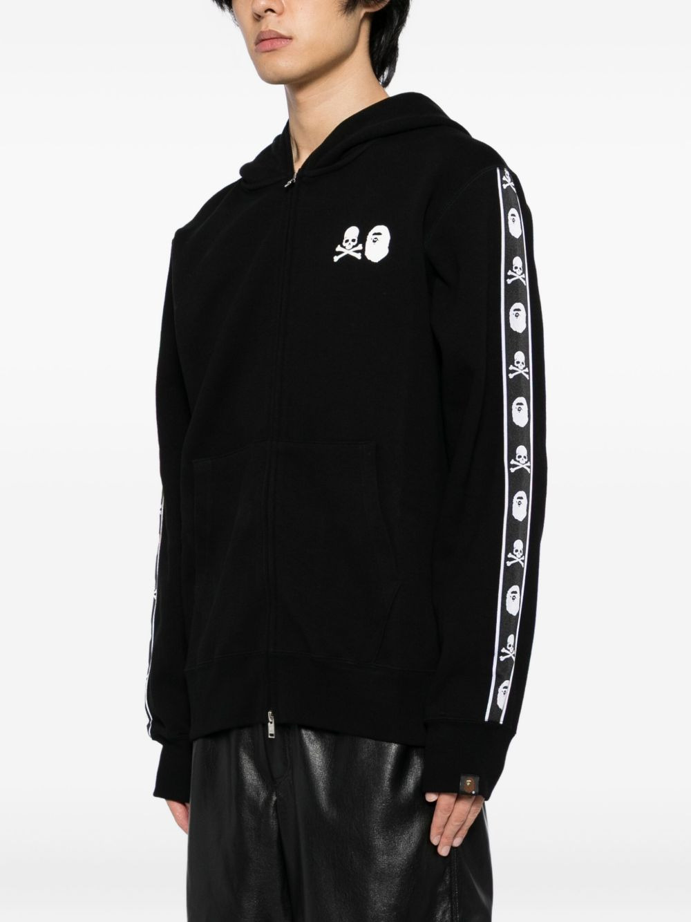 x Bape logo print hoodie - 3