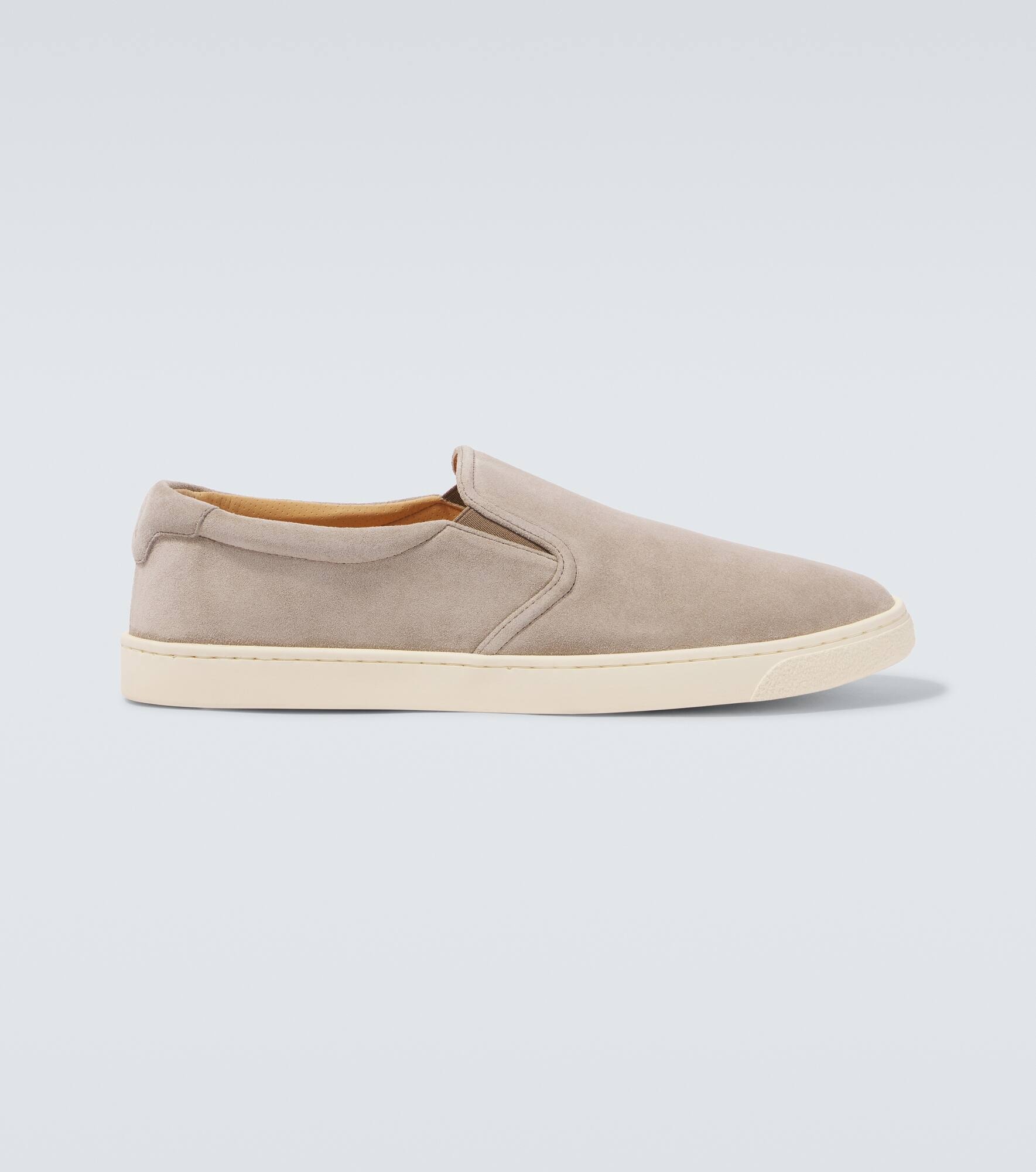 Suede slip-on sneakers - 1