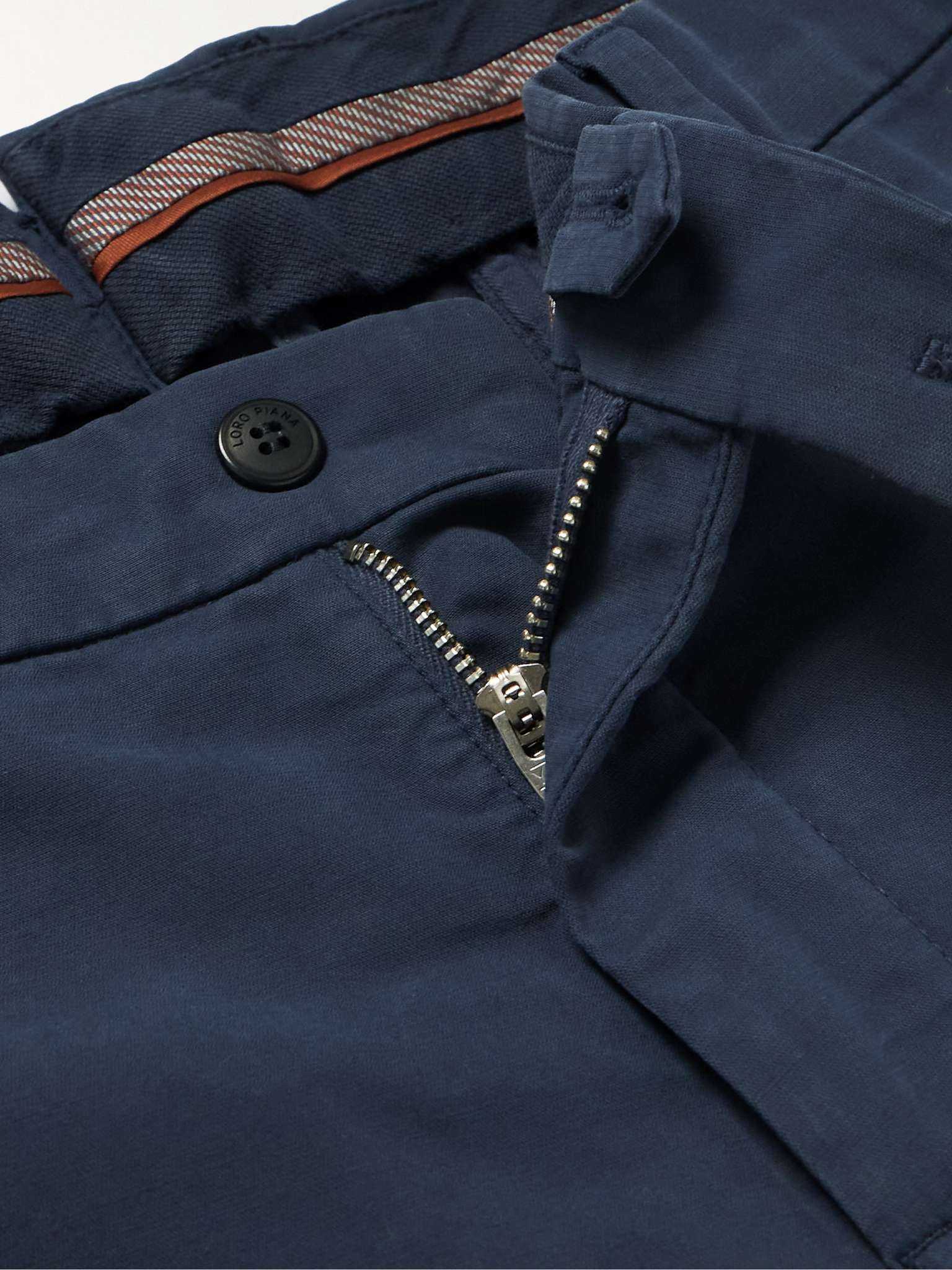 Slim-Fit Cotton-Blend Trousers - 6