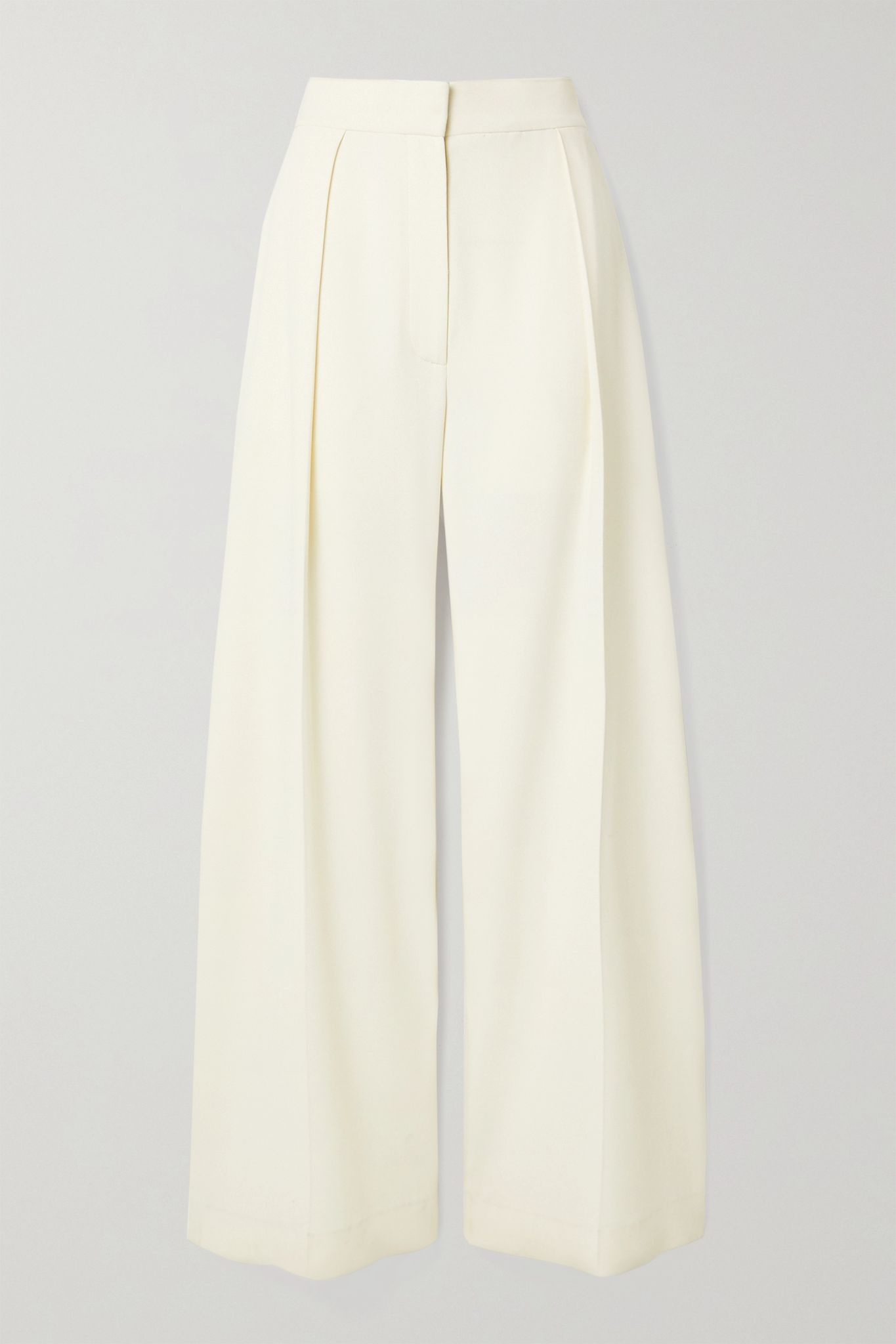 Avril pleated crepe wide-leg pants - 1