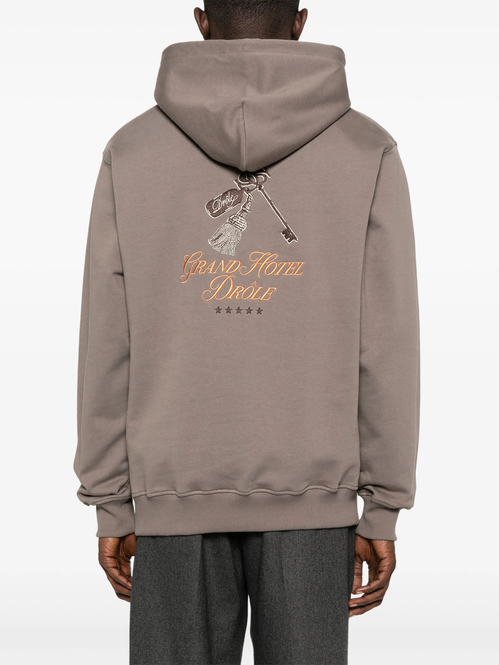 Drole De Monsieur Logo-embroidered Hoodie - 2