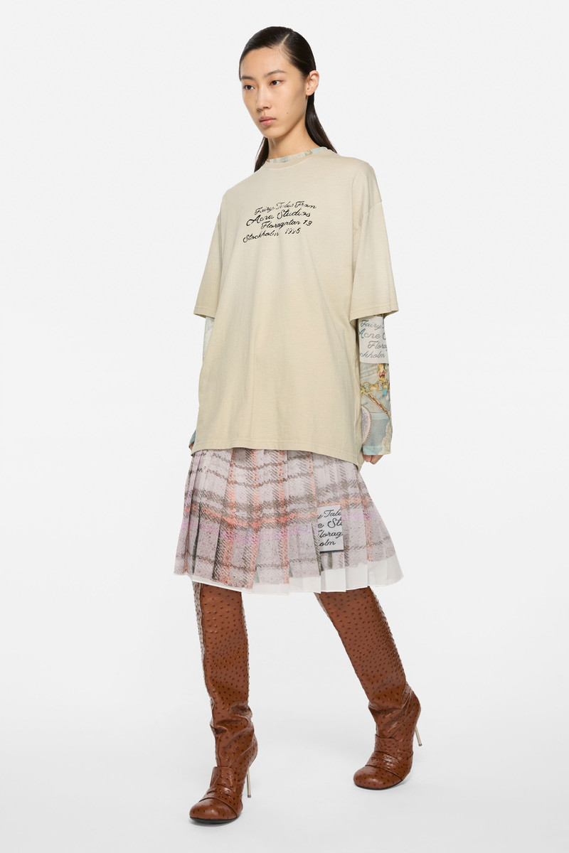 Acne Studios Logo t-shirt - Oat beige outlook