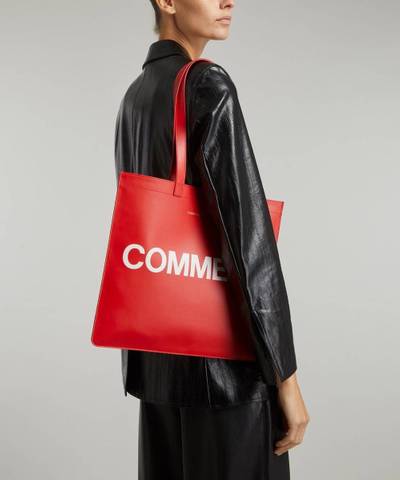 Comme Des Garçons Leather Logo Tote Bag outlook